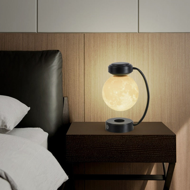 3D LED Moon Night Light – Wireless Magnetic Levitating & Rotating Floating Ball Lamp