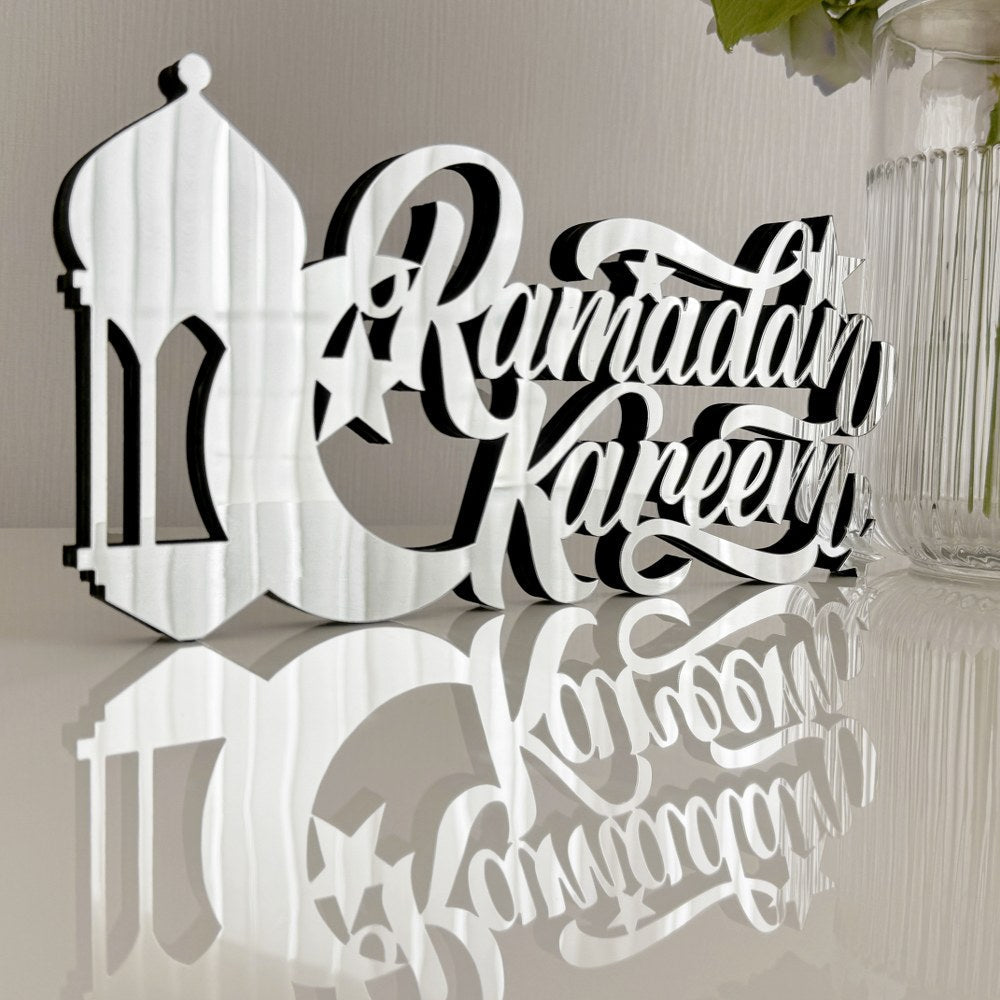 Ramadan Kareem English Calligraphy Table Art