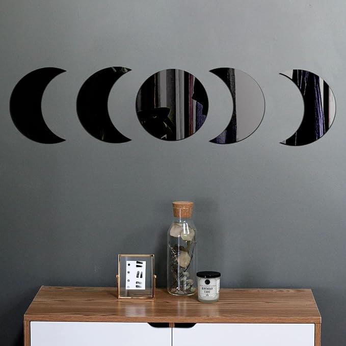 Acrylic Home Wall Decor Moon Phase Set