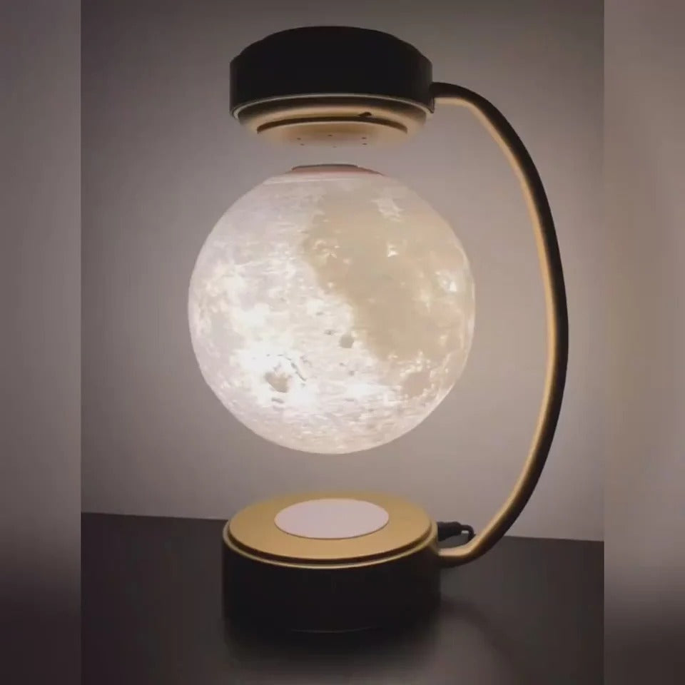 3D LED Moon Night Light – Wireless Magnetic Levitating & Rotating Floating Ball Lamp