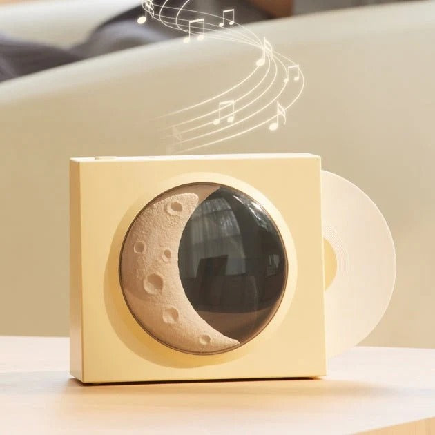 Moon Clock Bluetooth Speaker – Retro Vinyl Design