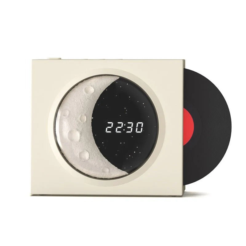 Moon Clock Bluetooth Speaker – Retro Vinyl Design