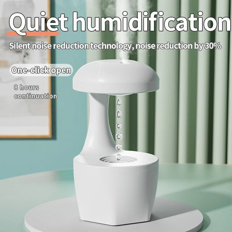 Portable Anti-Gravity USB Air Humidifier – Cool Mist Water Droplet