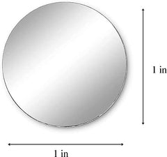 مجموعة من 100 قطعة من بلاط المرآة الزجاجية الدائرية للحرف اليدوية والديكور المنزلي (1 بوصة) 