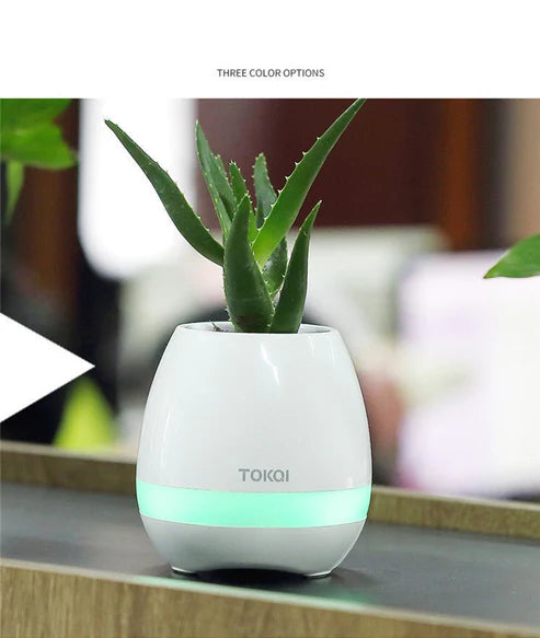 Touch-Sensitive Music Vase – Desktop Audio Speaker