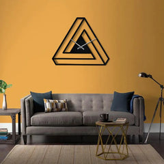 Triangular Edges 3D Wall Clock